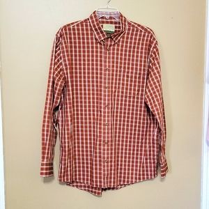 Cabelas mens long sleeve button down shirt, 27 in sleeve, 26 in pit/pit